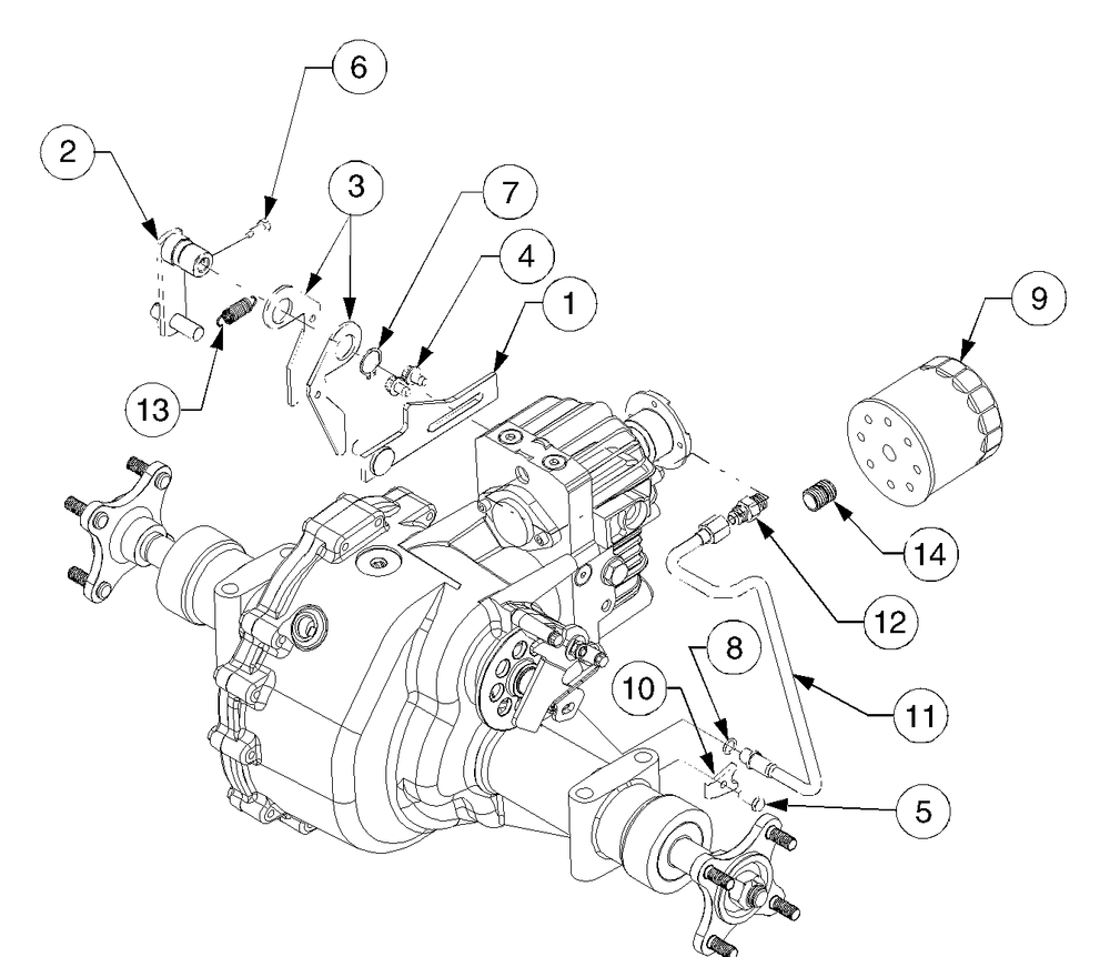 Neutral Linkage, Hydraulic Pickup And Return Tubes Diagram and Parts List for GT2544 K015-Before-13A2D7L710 Cub Cadet Lawn Tractor